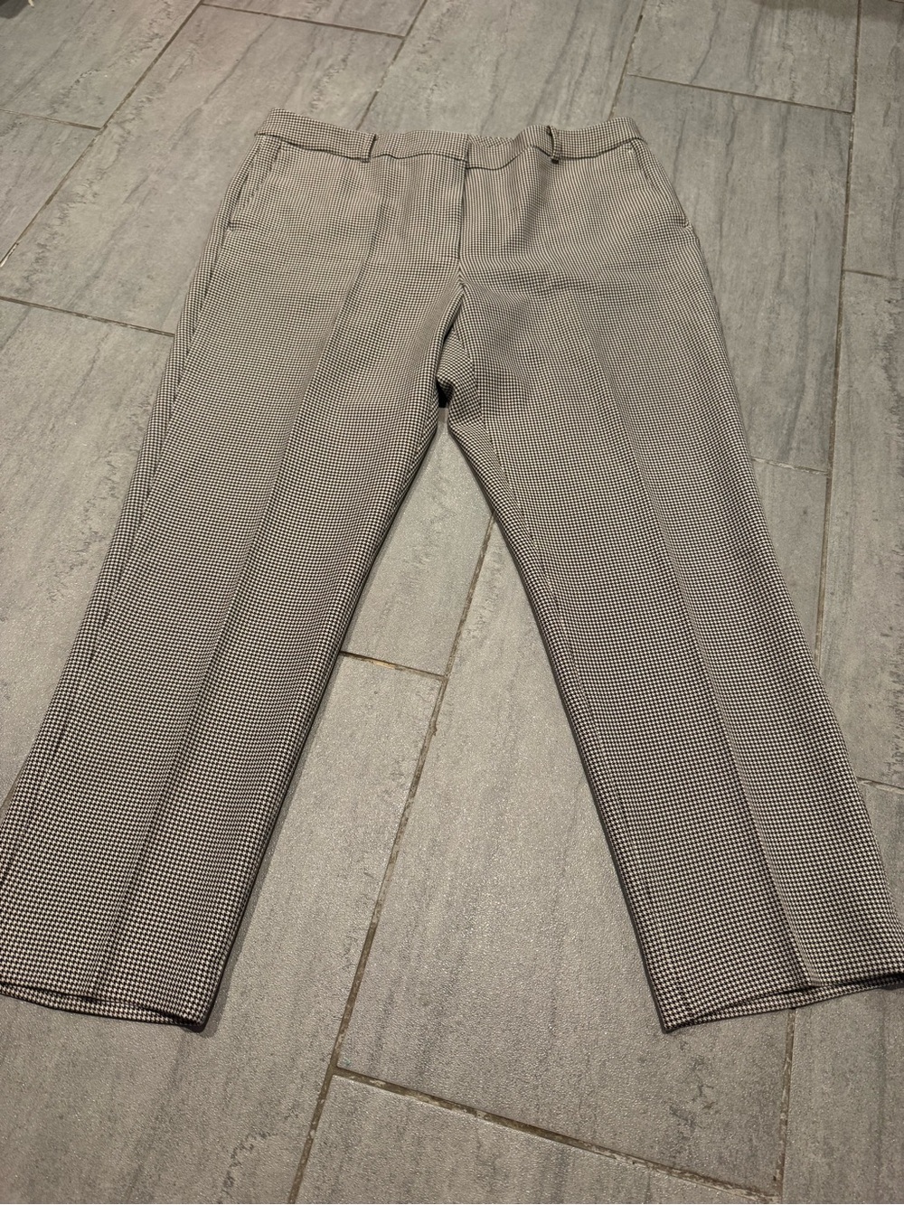 DKNY Black White Checked Gingham Skinny Ankle Dress Pants Size 14